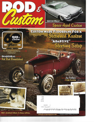ROD & CUSTOM 2013 SEPT - CUSTOM FLOORPANS, HOT ROD ROUNDABOUT, STEERING SETUP